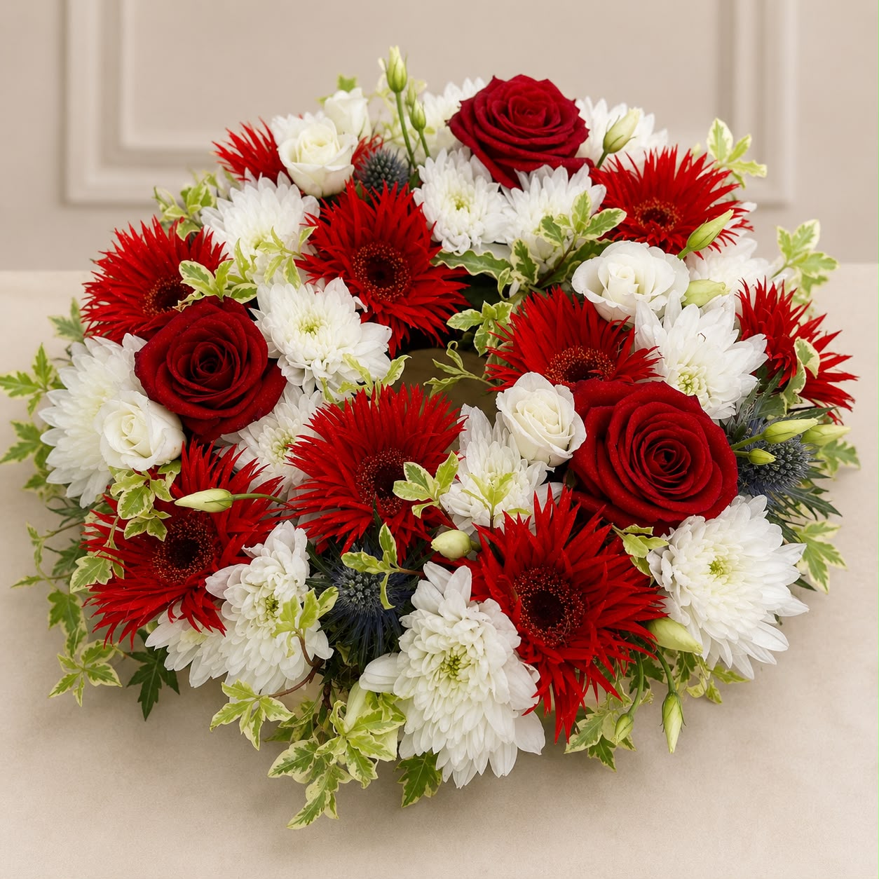 Funeral wreath by Willow and Moss