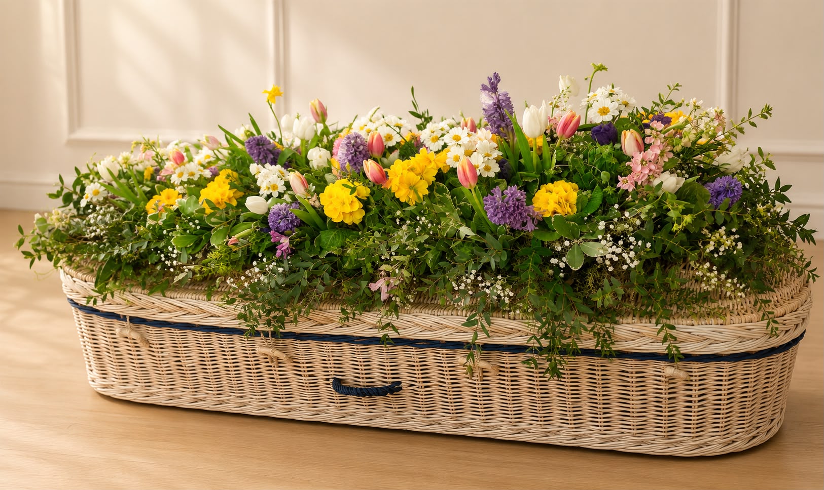 Casket flowers by Willow and Moss