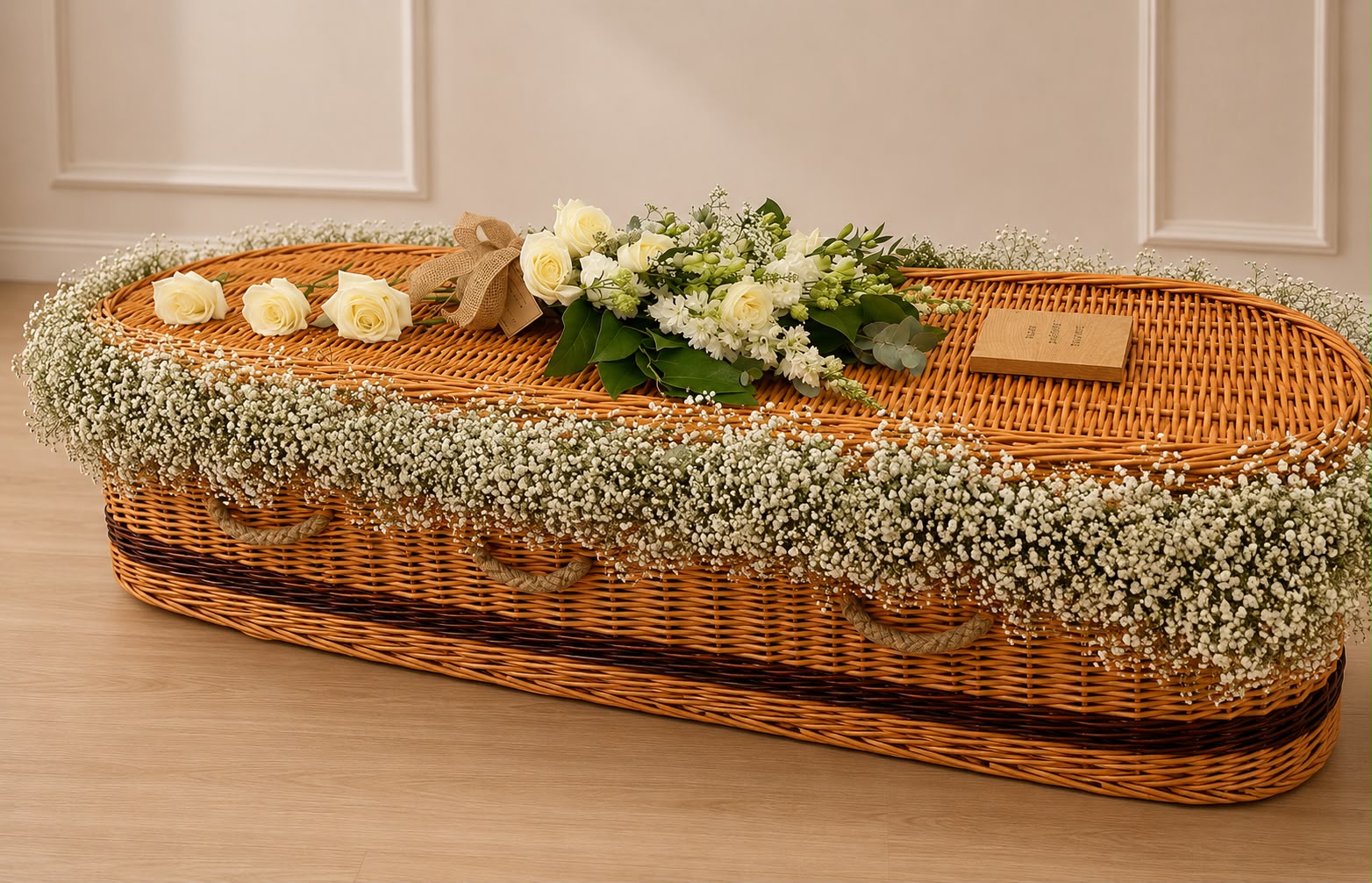 Casket flowers by Willow and Moss
