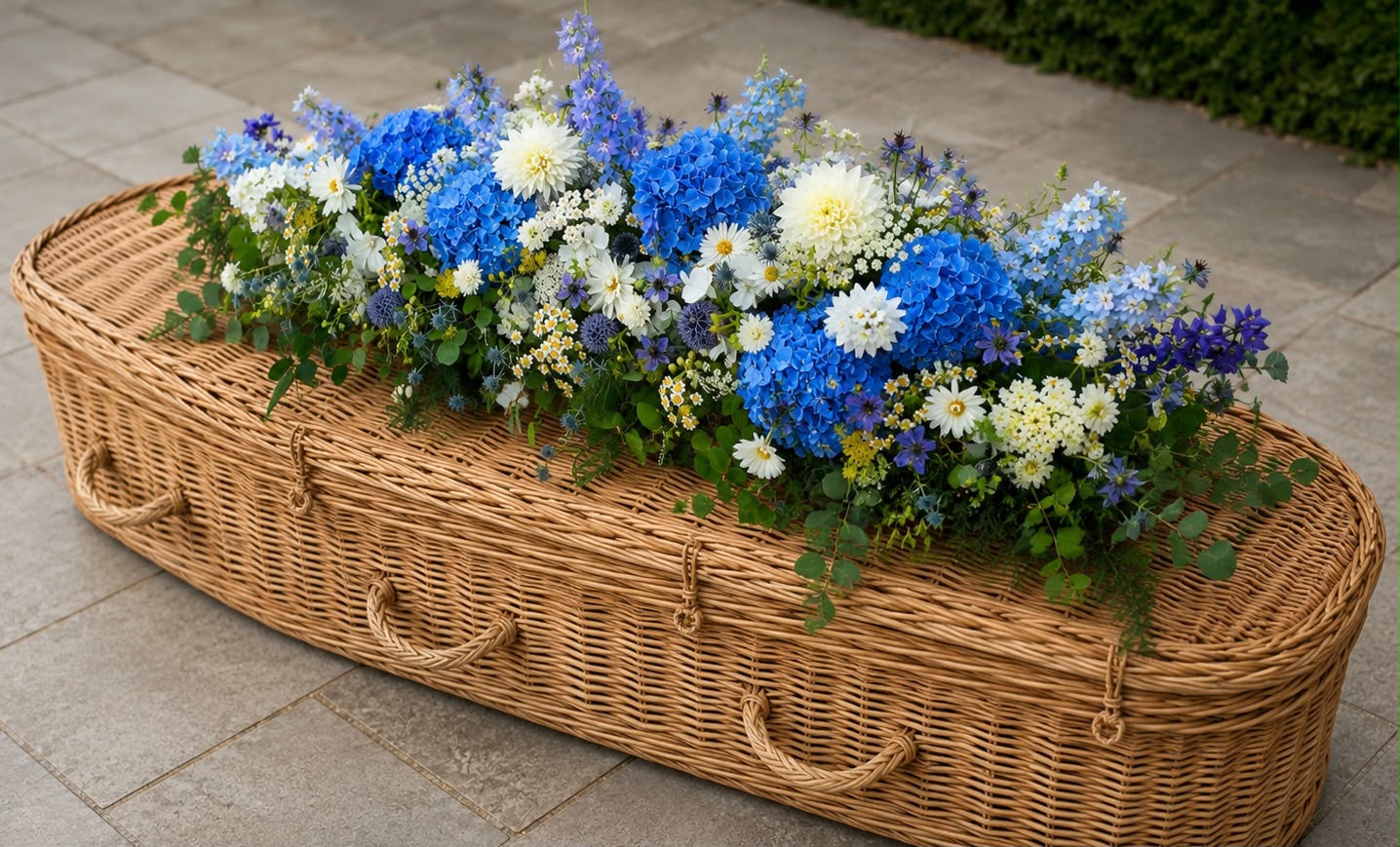 Casket flowers by Willow and Moss