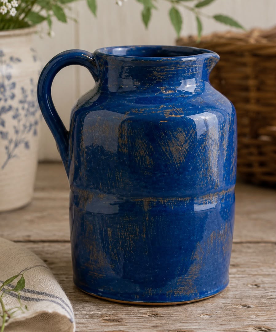Blue Ceramic Jug by Willow and Moss &ndash; &pound;18