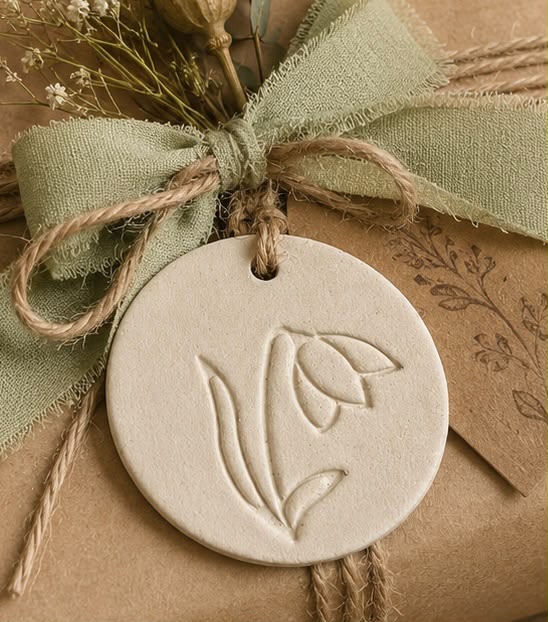 Set of 3 Handmade Clay Gift Tags by Willow and Moss &ndash; &pound;5