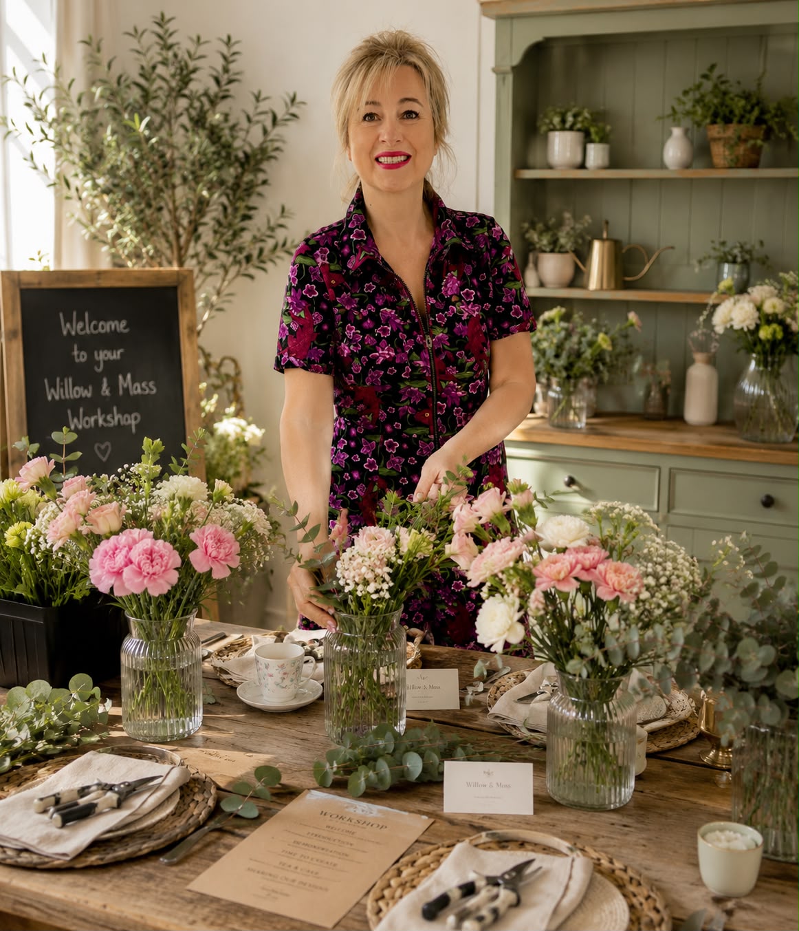 Seasonal floral workshop example